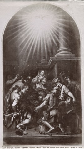 Alinari, Fratelli — Bassano Veneto - Museo Civico. La discesa dello Spirito Santo. (Iacopo da Ponte?) — insieme